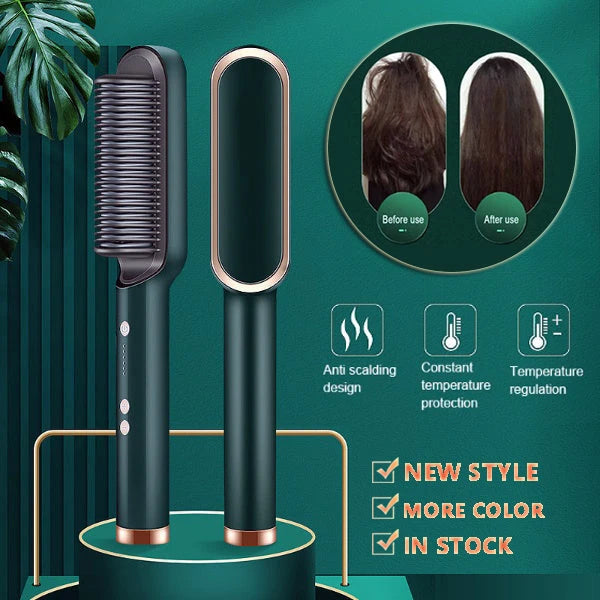 2 in 1 Hair Straightener Brush