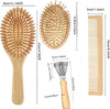5 Pcs Bamboo Hair Brush Set