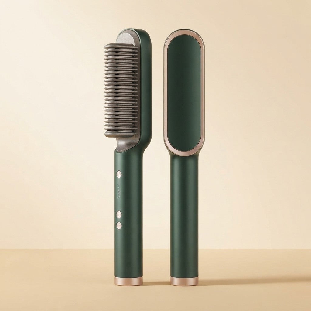 2 in 1 Hair Straightener Brush